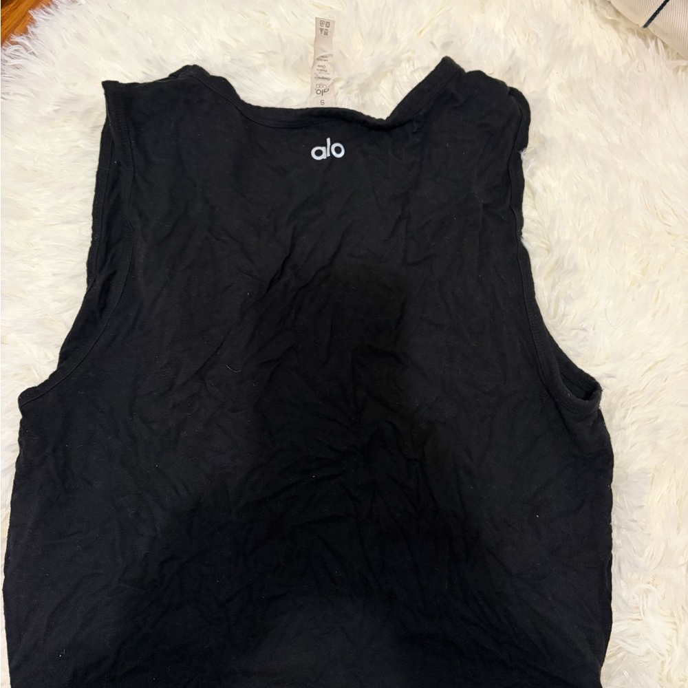 ALO Yoga Black Muscle Tee for Women